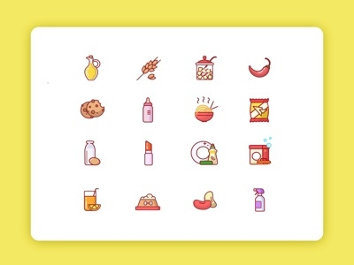 Iconography ecommerce grocery icons hello dribble