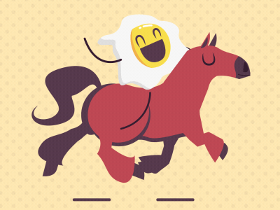 Omgif Ovo A Cavalo Dribbble ae animation cartoon egg friedegg gif horse illustration motion omgif tavarense walkcycle