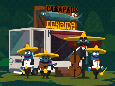 Carapaus de Corrida ae animation carapau carapaus de corrida cartoon character animation funny gif illustration mariachi tavarense water