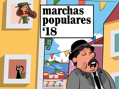 Marchas Populares 2018 ai cartoon character festas funny illustration lisboa lisbon marchas populares tavarense vasco