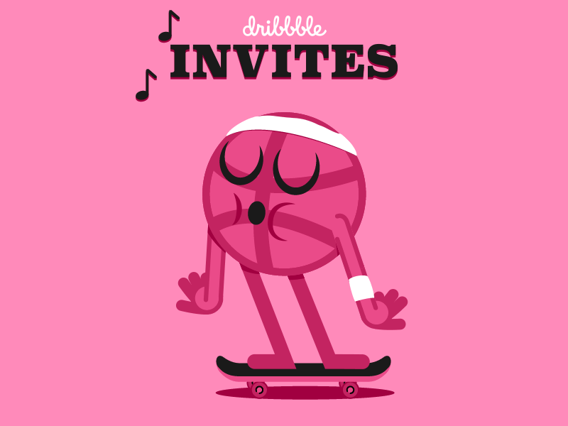 Dribbble Character Invitation Part2 animation cartoon character character animation draft free funny gif giveaway invitation motion tavarense