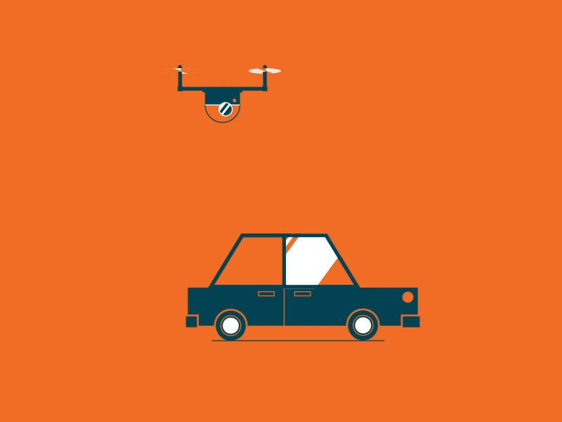 Leaseplan Chase mobility chase drone car vector design motion graphics jungle minds tavarense gif cartoon animation