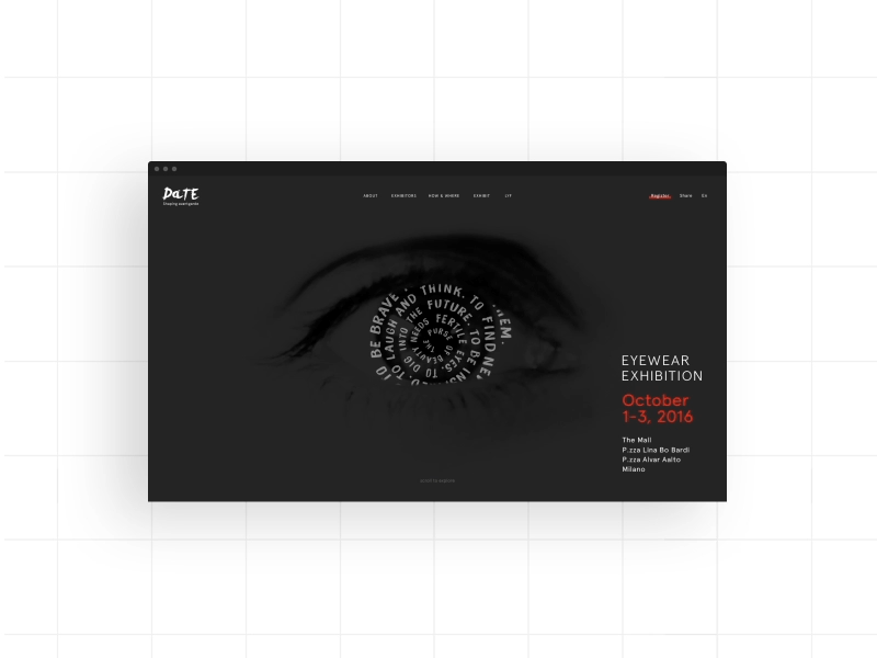 DaTE 2016 / website concept