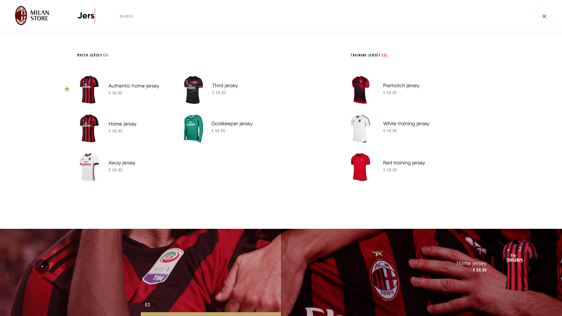 AC MILAN Online Store by Davide Ceriotti on Dribbble