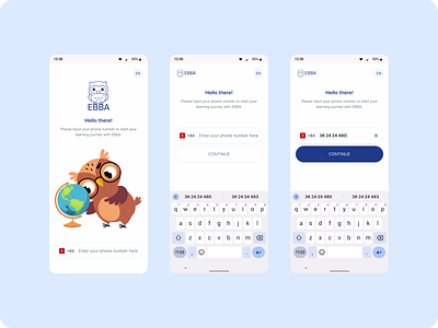 Mobile Authentication ddesign ebba figma kids lms ui