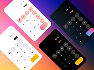 Daily UI challenge #004 004 calculation calculator daily ui dailyui004 dailyuichallenge design gradient specialty calculator ui ux