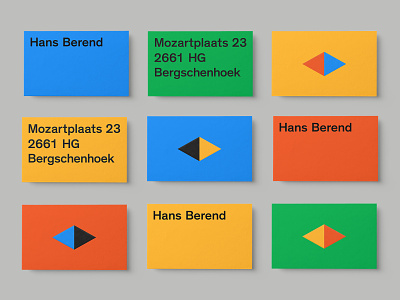 Hans Berend - Business cards accountant bruna business card business cards businesscard clean colourful dutch geometric holland identity minimal modern netherlands simple visual identity