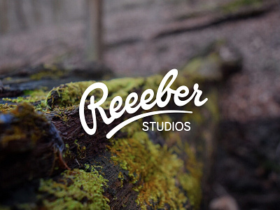 Reeeber Studios Logo - Coming Soon bend branding clean curve logo reeeber script stickermule studios white