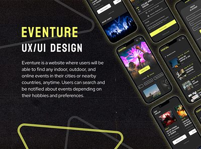 Eventure - Event App UX/UI Design app app design case study casestudy design ui uiux ux ux ui case study uxui