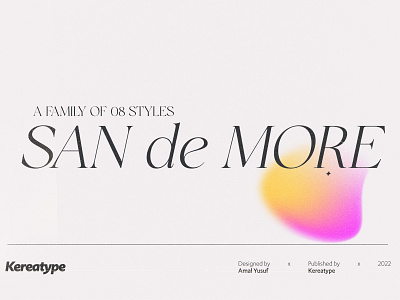 San de More - Stylish Serif Family Font design font fonts illustration lettering logo logotype sans serif serif typography