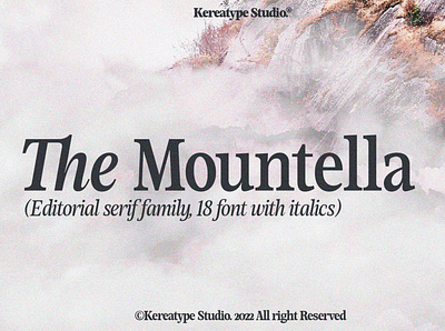 Mountella - Serif Font Family design font fonts illustration italic lettering ligatures logo logotype sans serif serif typography