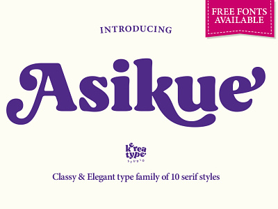 Asikue - 10 Fonts Soft Serif invitation