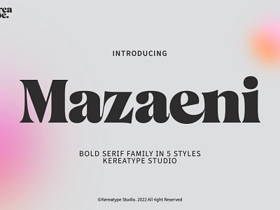 Mazaeni - Bold Serif Family handwritten font