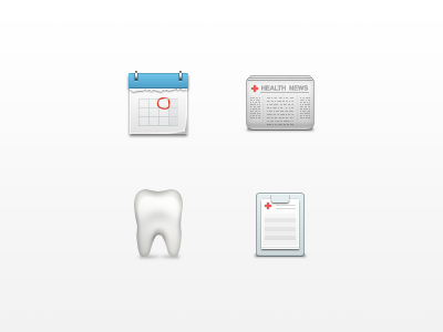 Medical Icons calendar icons medicine newspaper pharmacy tooth