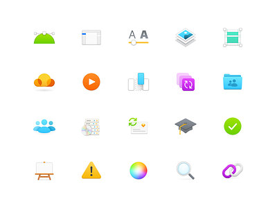 Colorful Icons 64px colorful icons layer styles