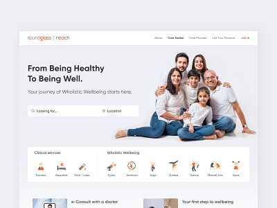 B2C Medical Care Landing Page