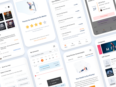 Traqade Connect - Club/Gym Member App blogs fitness app fitness categories illustration management app member app motion design popups schedule ui user interface design web design