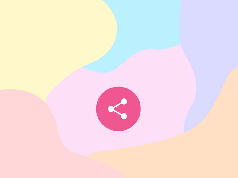 DailyUI #010 - Social share gif daily ui 010 dailyui 010 share button share dribbble twitter facebook social media flat vector ux ui ux design ui design dailyui animation design animation 2d animation after effects animation
