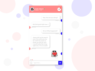DailyUI #013 - Direct messaging app chat chat app conversational conversational ui daily ui 013 dailyui dailyui 013 design direct message direct messaging messaging app mobile social ui ui ux design ux