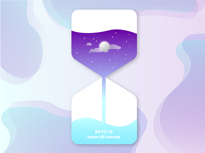DailyUI #014 - Countdown Timer⏳ app countdown countdowntimer daily ui daily ui 014 dailyui dailyui 014 design flat gradient hourglass illustration mobile night time timer ui ui ux design ux vector