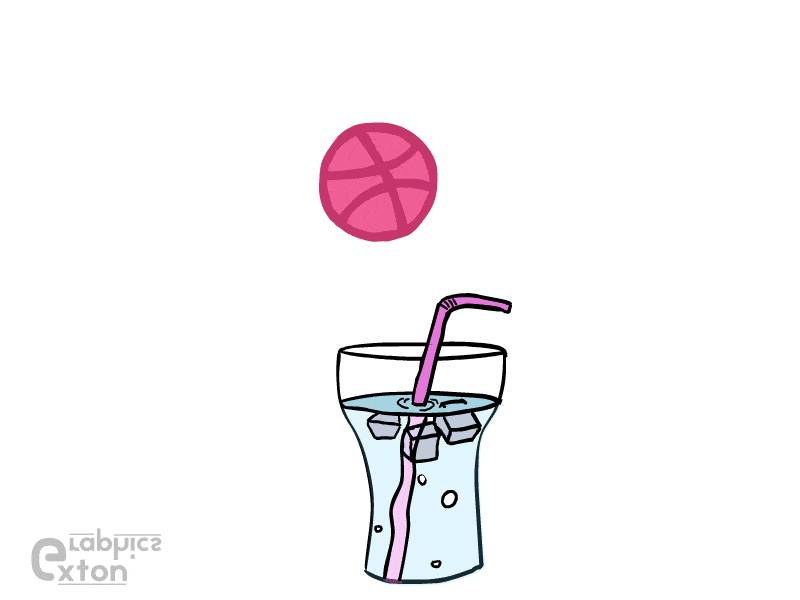 Helllo dribbble! Basketball Cocktail 2d adobe after effects animate animation debut dribbble first flash graphics mograph motion
