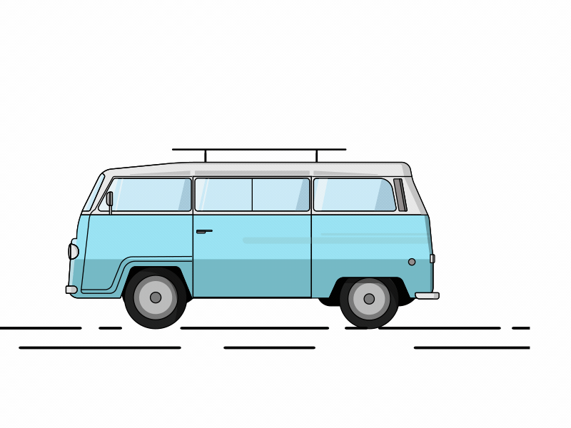 Wobbly Van after effects animation car dribbble motion graphics van
