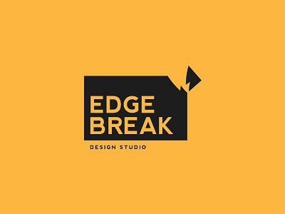 Edge Break Design Studio bold logo minimal simple studio