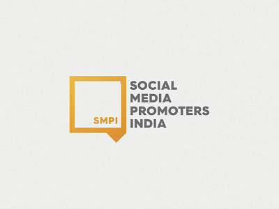 SMPI brand branding logo logotype media minimal modern simple social stationery yellow