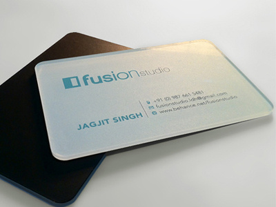 Fusion Business Card acrylic business card minimal modern simple