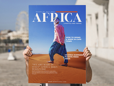 Magazine Cover Design africa branding cover design design graphic design typography ui