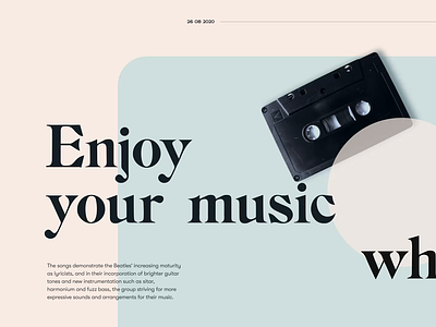 Enjoy your music.. animation and layout practice animation bold font coffee display ease elegant landing layout music parallax sans scroll animation scrolling serif simple typeface typography ui web