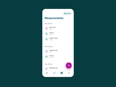 TakeCare – a healthcare mobile app from Teva animation colors elegant flutter measure medical medicare minimal mobile modern motion profile reminders simple slider smiley tracker ui