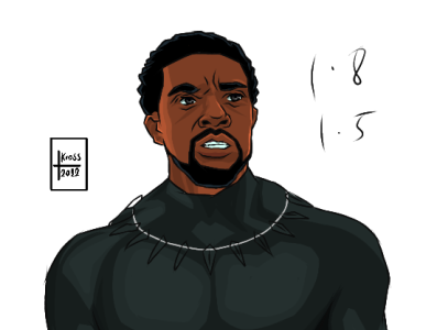 Work in progress Tchalla 2d africanart anime portrait blackanime design graphic design illustration vector
