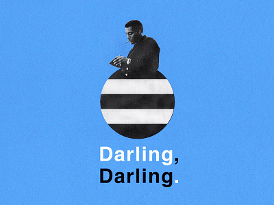 Darling, Darling. album art blue darling icon music poster screenprint screenprinting type typography