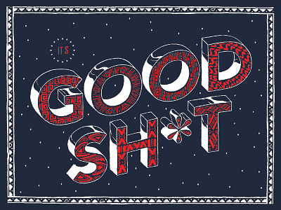 Good Sh*t drawing illustration lettering postcard type typography