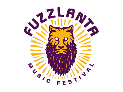 Fuzzlanta branding illustration logo music music festival