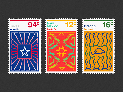 Stamps from home cities city design geotag illustration location new mexico oregon portland santa fe stamps texas