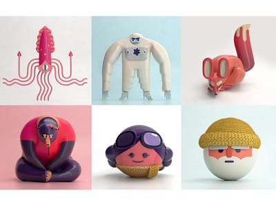 Two Dots 3D Characters