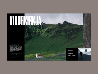 Iceland Exploration Website Slider card destination grid hero minimal slider travel typography ui ux web design website