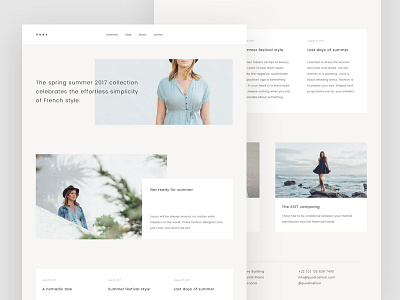 Pure Fashion fashion grid layout minimal typography website