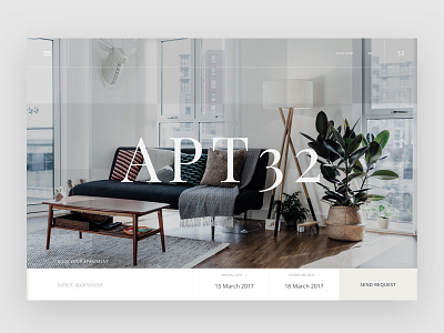 Real Estate Website apartment calendar clean grid layout minimal real estate typography website