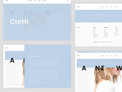 Pure Fashion Elements daily ui detail page fashion footer minimal notification overlay search typography ui ux website