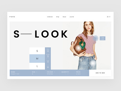 Pure Fashion Product Page daily ui detail page fashion minimalist model product page typography ui ux website