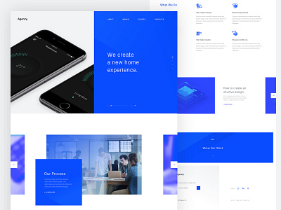 Agency - Home Page agency desktop landing page technology ui ux website