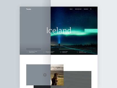 Traveler - Wireframe clean desktop prototype travel ui ux website wireframe
