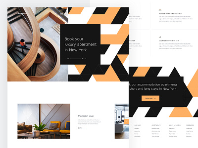 Property - Home Page apartment booking desktop landing page layout property trendy ui ux website