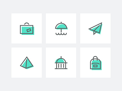 Traveler - Icon Set brand identity icon set iconography icons process travel ui ux website