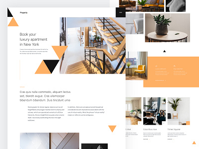 Property - Home Page Variation apartment booking desktop landing page layout property trendy ui ux website