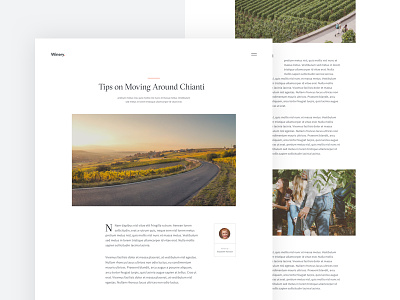 🍷 Winery - Article Page article page gt sectra fine minimal process source sans typography ui ux website wine winery