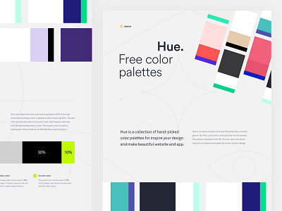 Hue - Free Color Palettes app design art direction color palette color theory design design process download flat freebie minimal ui ux web design
